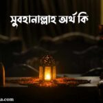 সুবহানাল্লাহ অর্থ কি